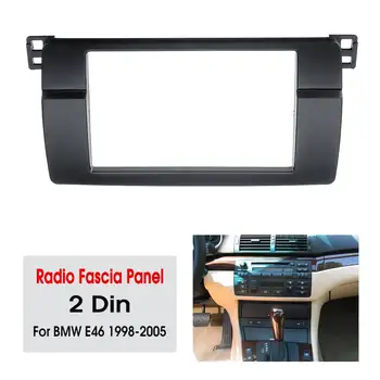 

2 Din Car Radio Fascia Fascias Panel Frame CD DVD Dash Audio Cover Audio Trim for BMW 3 Series E46 1998 1999 2000 2001 - 2005
