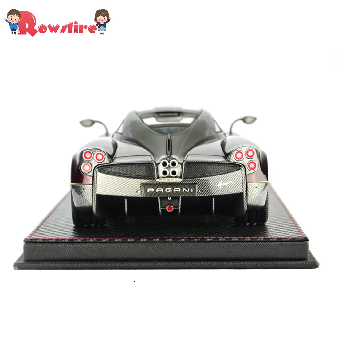 

1:18 Car Model Pagani HUAYRA Model Collection Decor with Base Dust Cover - Purple Red