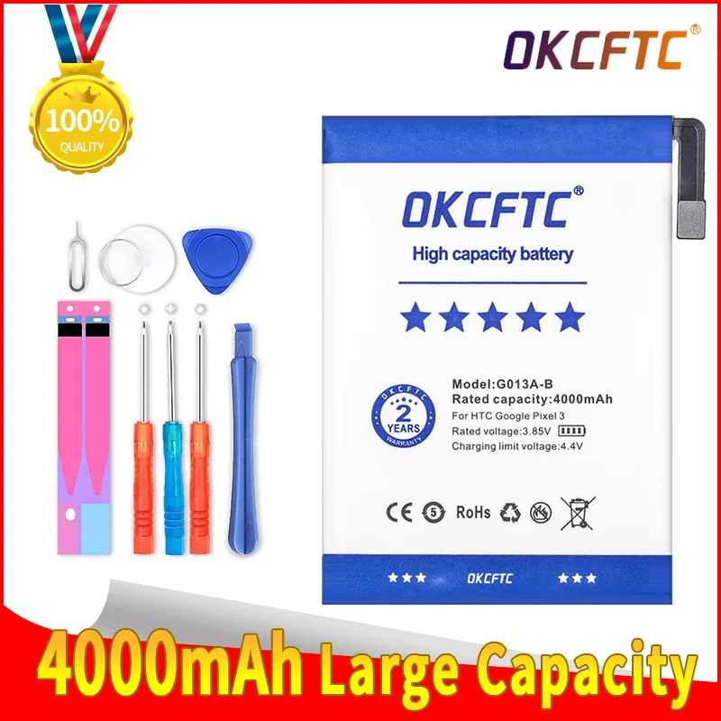

4000mAh G013A-B Battery For HTC GOOGLE PIXEL 3 G013B G013A Phone Latest Production High Quality Battery+Tracking Number