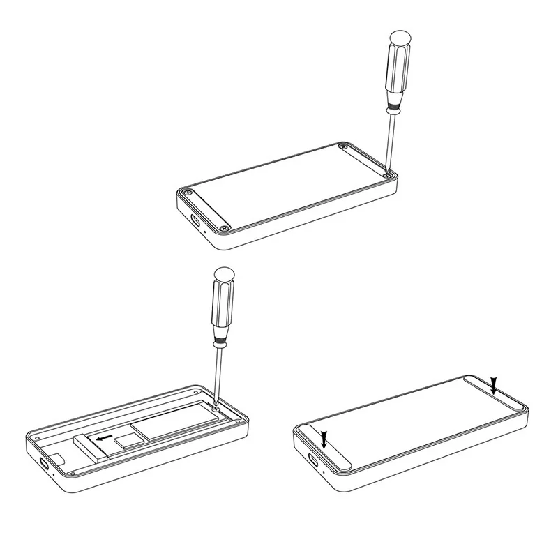 NVME M.2 SSD ̽ Ÿ-c Ʈ   ϵ ̺ Ŭ,  л  ׷ ˷̴ SSD ̽ SSD ڽ