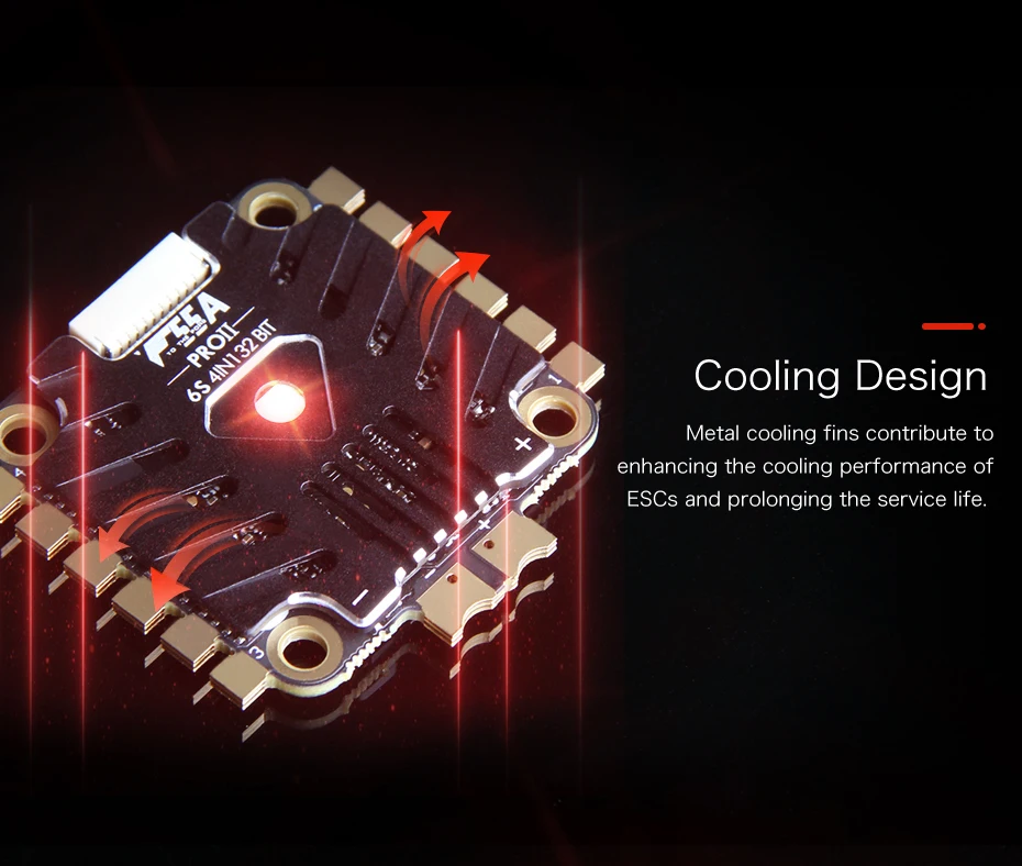 T-двигатель F55a Pro Ii 4в1 32 бита Esc со светодиодом для гоночного дрона Diy, проходящего Fpv Rc 5v@ 2a