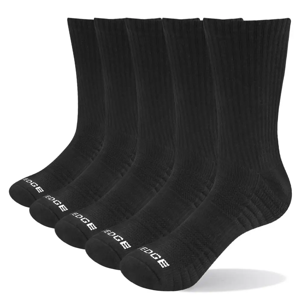 Бренд YUEGDE Премиум Подушка чёсаный хлопок Носки дышащие комфортные спортивные теннисные носки мужские носки для улицы - Цвет: 1901BK