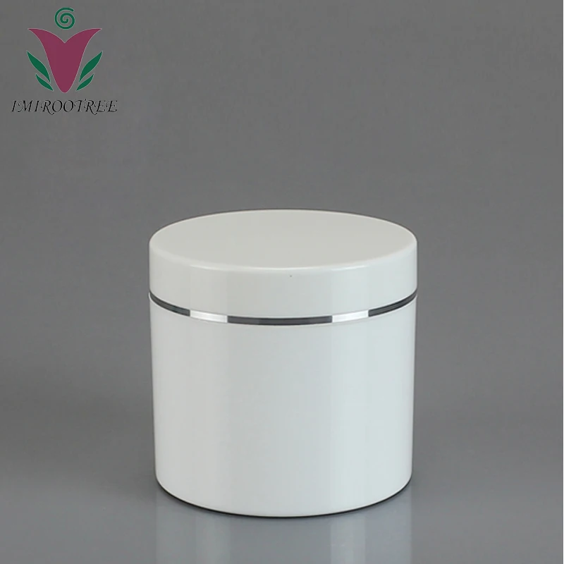 10set 100g 100ml PP 화이트 더블 벽 화장품 용기 크림 항아리 와이드 입 항아리 실버 링 캡 크림 포장