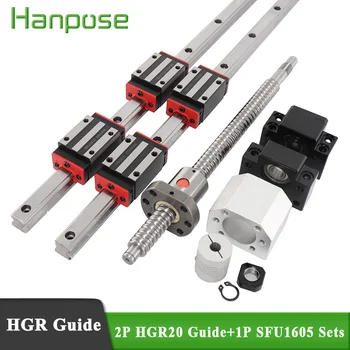 

one set of sfu1605 + Two HGH20 any length +four HGH20CA linear guideway ball screw linear motion modules
