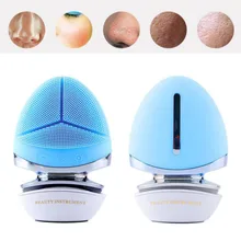 Электрическая Очищающая щетка для лица, силиконовый очиститель для глубокой очистки пор, массажные устройства для очищения лица