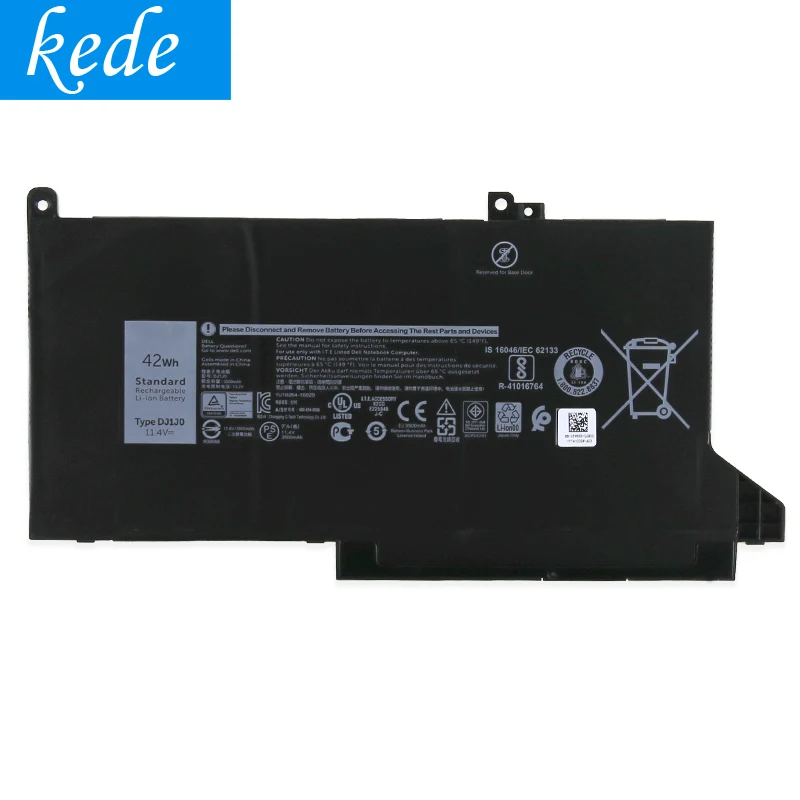 Kede ноутбук батарея DJ1J0 для DELL Latitude 12 7000 7280 7380 7480 серии планшетный ПК PGFX4 ONFOH(11,4 V 42WH
