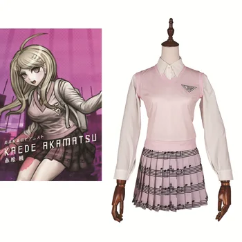

Danganronpa V3 Akamatsu kaede School uniform clothes Anime Game cosplay costumes