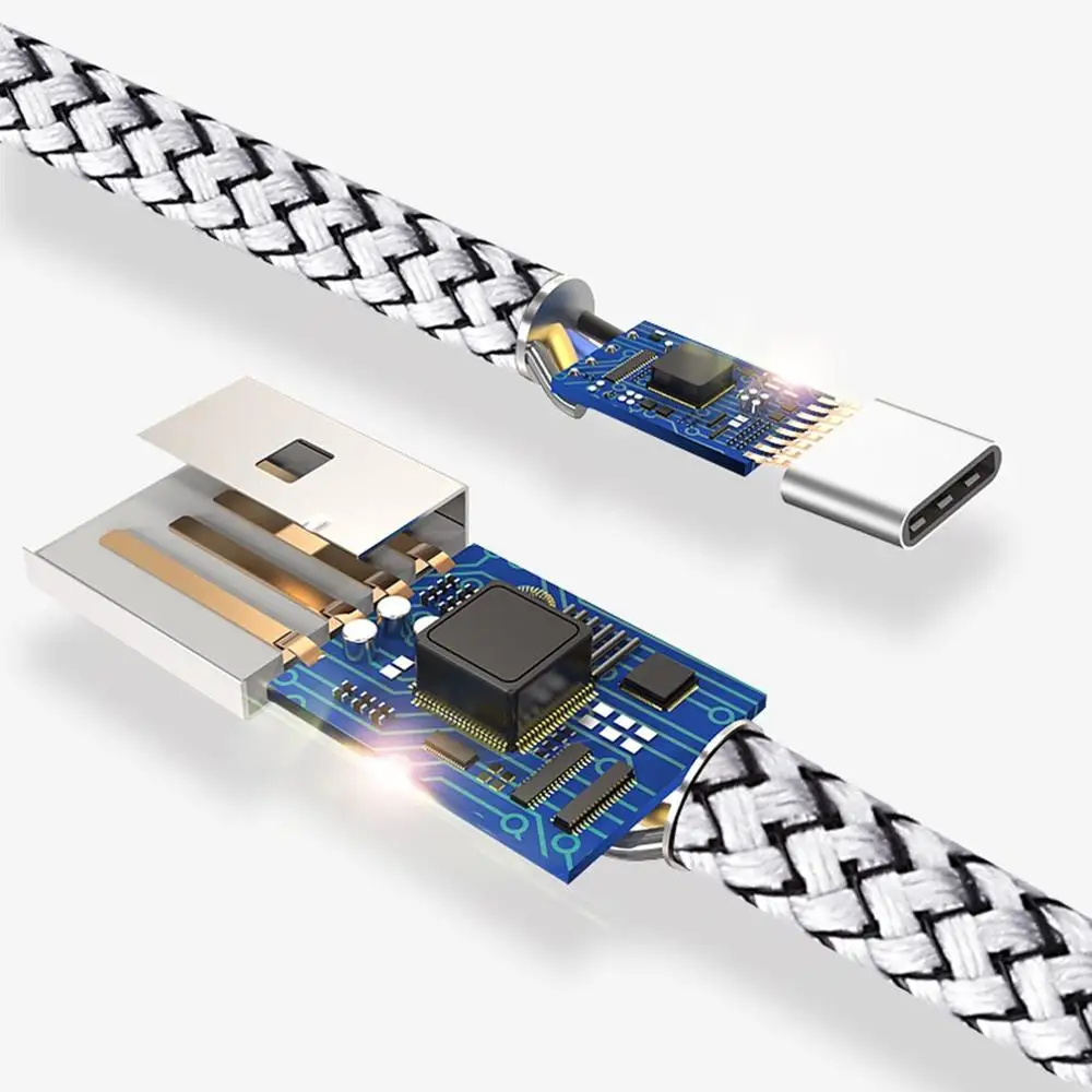 Кабель USB Type C для быстрой зарядки Samsung Galaxy S8 S9 Xiaomi Huawei|Кабели мобильных телефонов| |