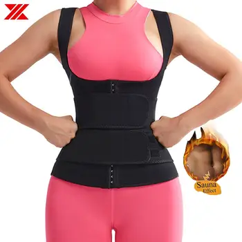 

HEXIN Women Waist Trainer Vest Neoprene Belt Sweat Shapewear Slimming Shapers Adjustable Waist Trainer Belt Fat Burning Girdle