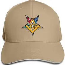 Масонская бейсбольная Кепка унисекс с компасом Eastern Star, Классическая Регулируемая Кепка на липучке