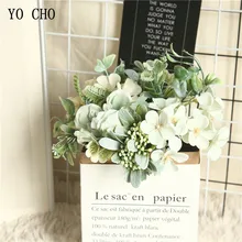 YO CHO 1 букет камелии, искусственные пионы, розы, шелковые искусственные цветы, свадебные цветы, сделай сам, для дома, сада, вечерние, декоративные цветы