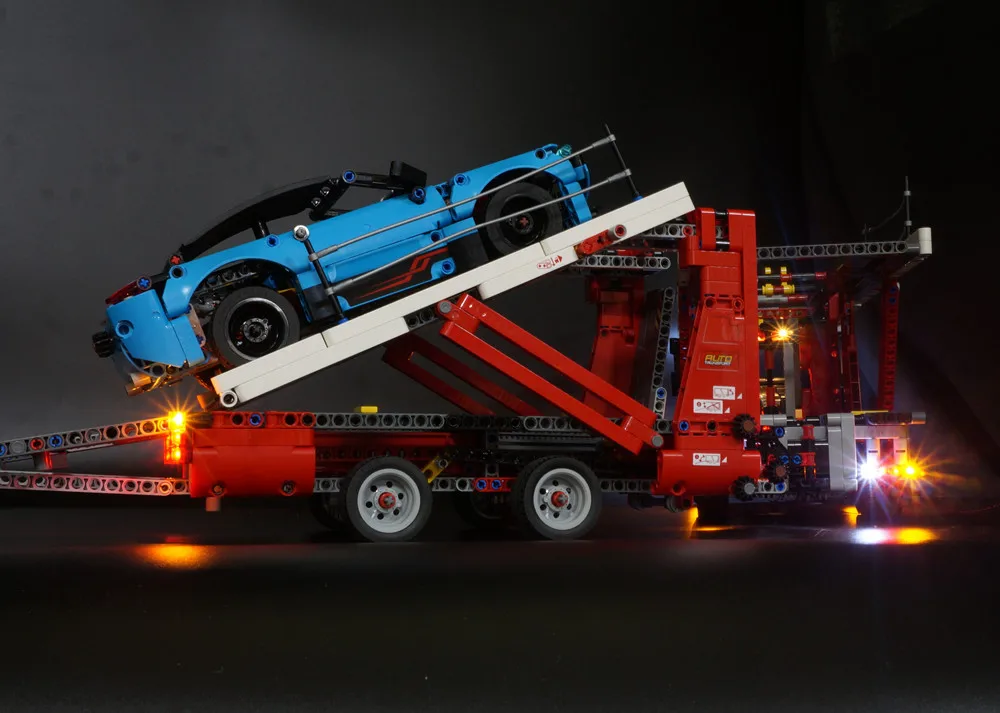 Kyglaring светодиодный светильник для Technic 42098 автомобильный транспортер(набор автомобилей не входит в комплект
