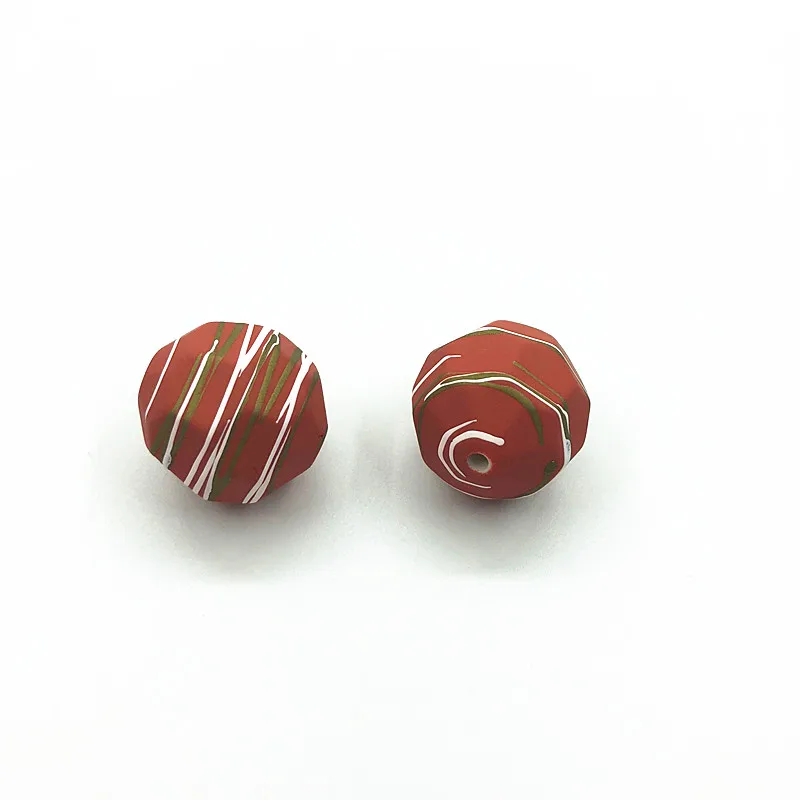 New arrival! 22mm 50pcs Matte Stripe Resin Faceted Beads for Earring accessories parts,Jewelry accessories Findings