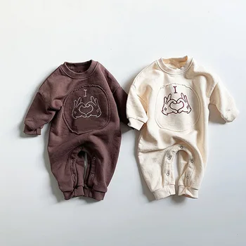 

Korean style Autumn New Baby Boys and Girls Rompers Cute Cartoon Baby Clothes Cotton Toddler Baby Boys jumpsuit