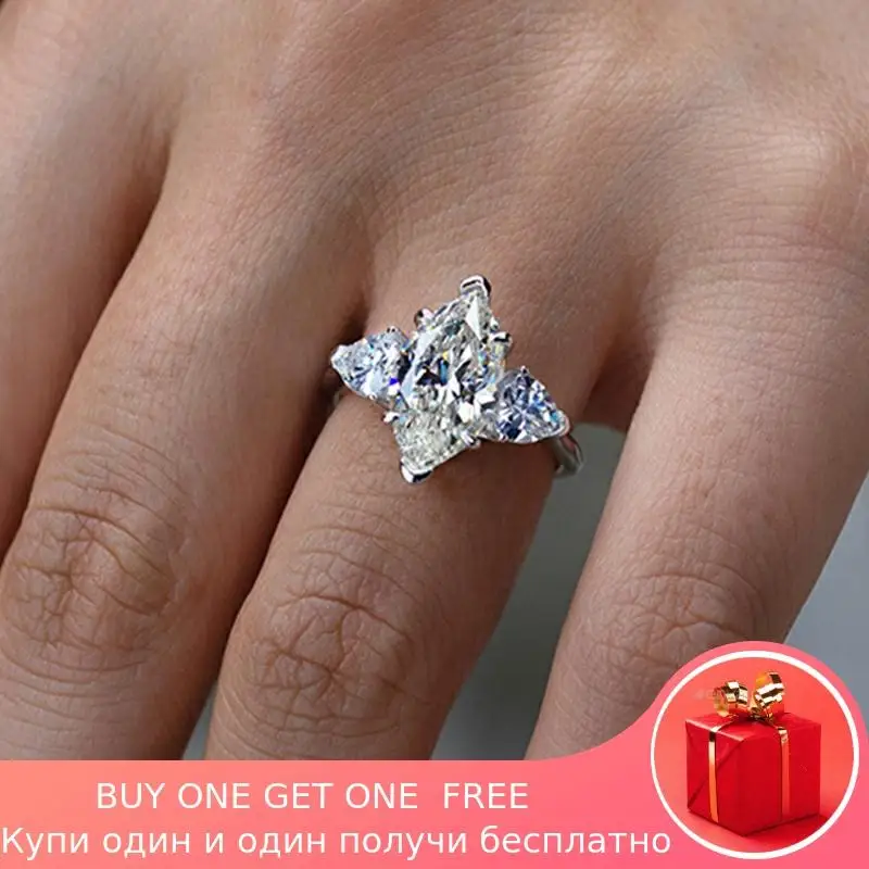 

NOT FAKE Marquise Cut 14*8mm NOT FAKE S925 Sterling Silver Ring SONA Diamond citrine sapphire amethyst ruby