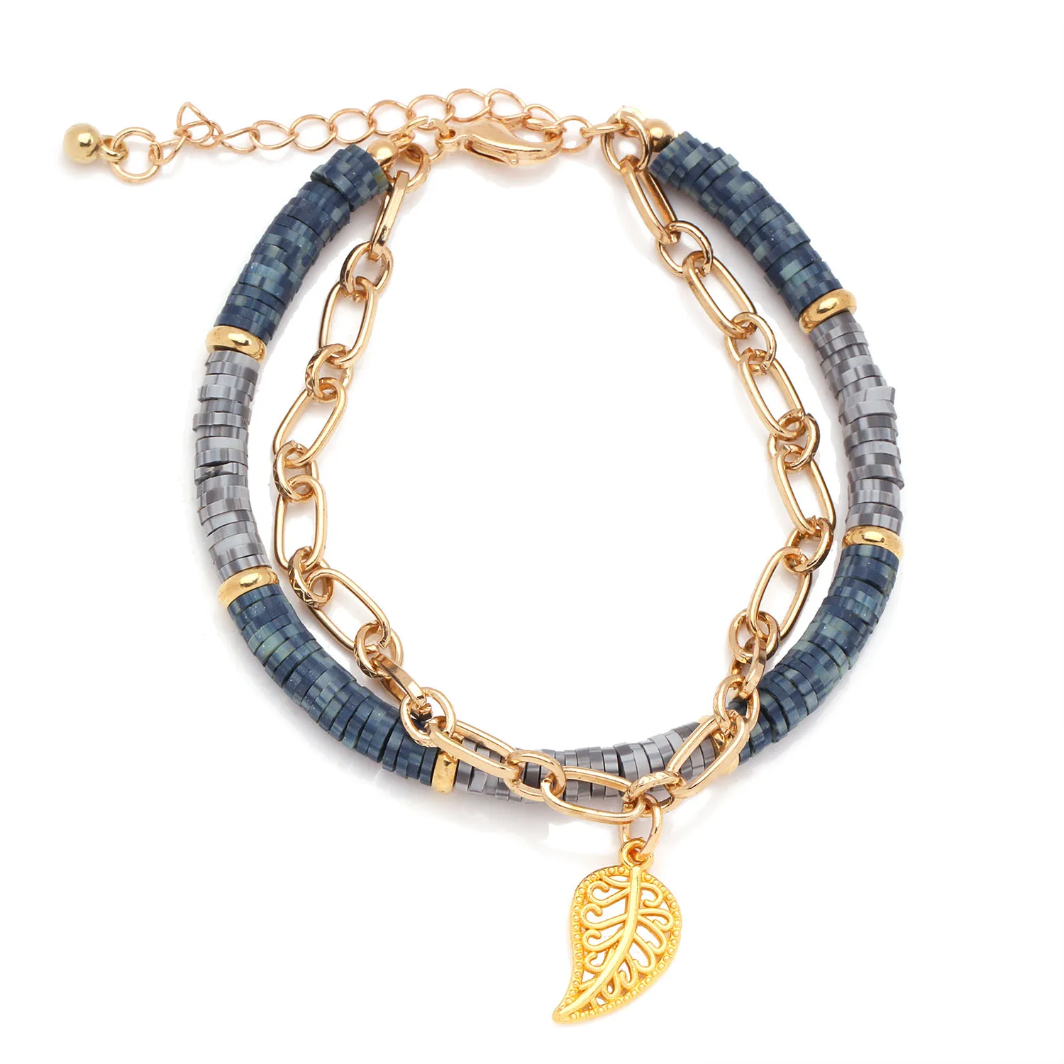 Boho, полимерная глина, диск, бусы, цепь, крылья ангела, Мудрая сова, подвеска, Heishi, браслет для женщин и девушек, гребешок, стрекоза, Морская звезда, ювелирное изделие