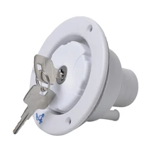 Белый круглый гравитационный городской залив воды наполнение блюдо люка замок RV трейлер