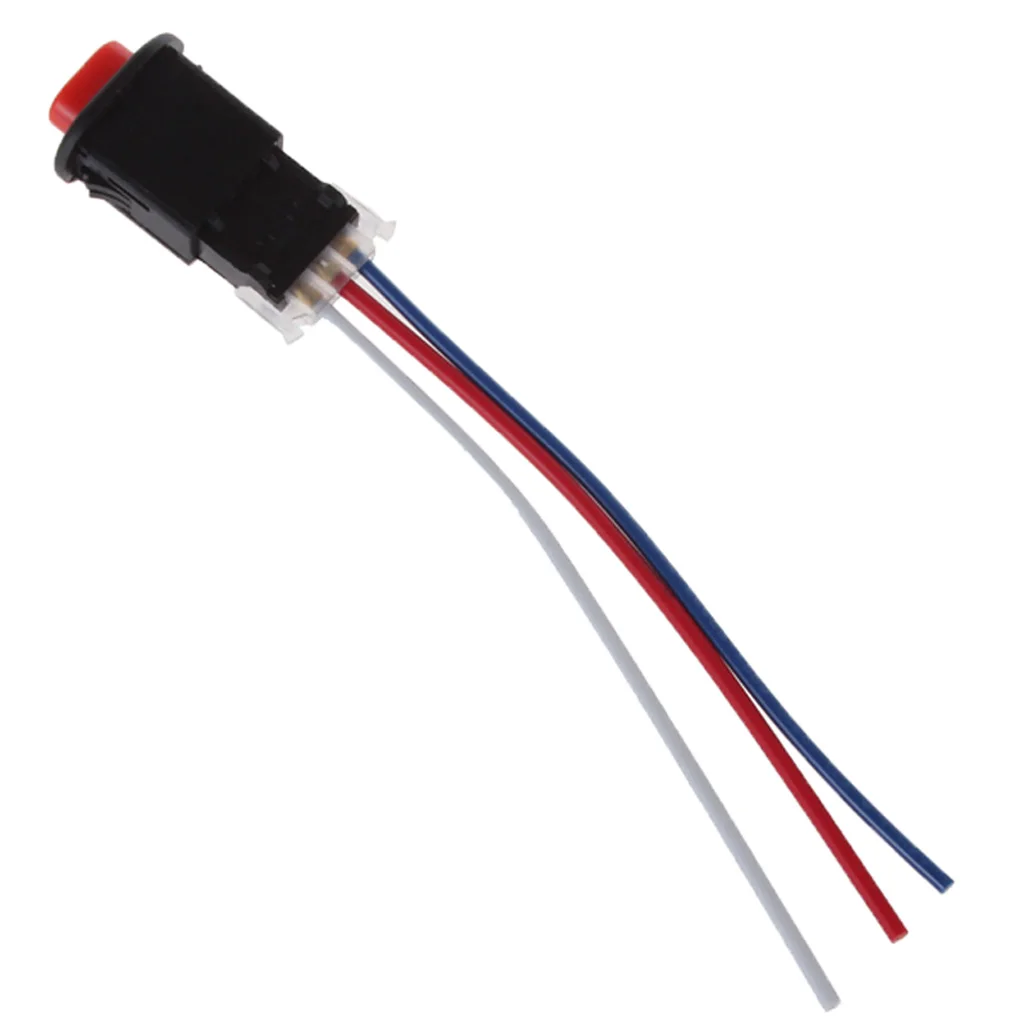 Double Flash Warning Emergency Lamp Jump Button Switch 3 Wires Built-in Lock