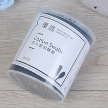 200 шт./упак. одноразовые двойной головкой ватный тампон для взрослых для макияжа ватные палочки Пластик-бесплатно деревянные палочки для носа, чистка ушей средство для здоровья