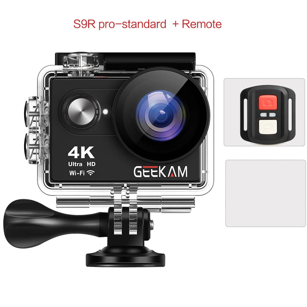 GK-S9RproB GEEKAM S9Rpro Экшн-камера Ultra HD 4K 30fps 16MP WiFi 2," Подводный Водонепроницаемый шлем видеокамера s Спортивная камера - Цвет: GK-S9RproB