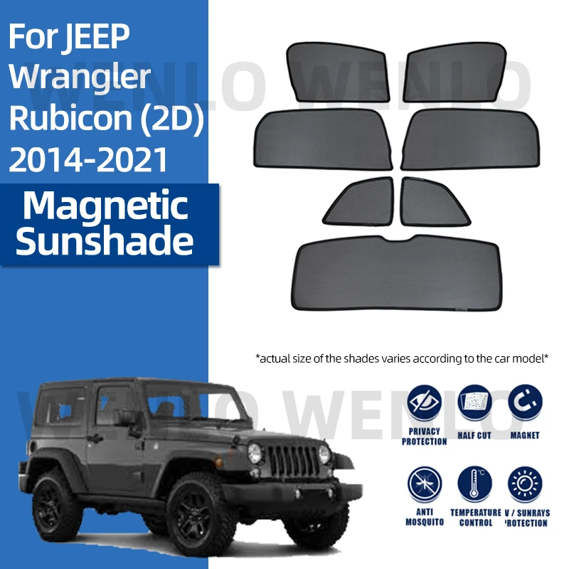 For JEEP Wrangler Rubicon 2D 2014 2021 Magnetic Sunshield Interior Curtain  Window Sunshade Car Windshield Sun Visor Glass Mesh|Tấm che nắng kính chắn  gió| - AliExpress