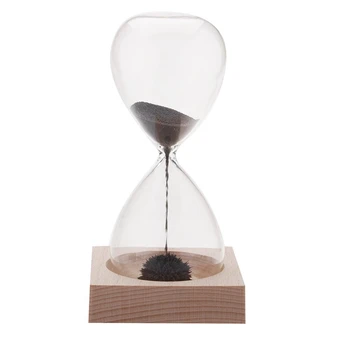 

1pcs net Hourglass Awaglass Hand-blown Sand Timer Desktop Decoration netic Hourglass Black