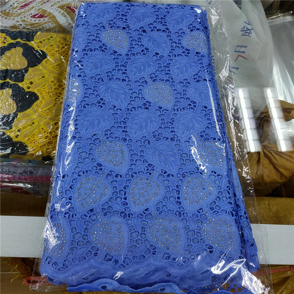 5Yard Swiss voile Lace Fabric 2021 embroidery African lace fabrics 100% cotton fabric Swiss voile lace in Switzerland SK801
