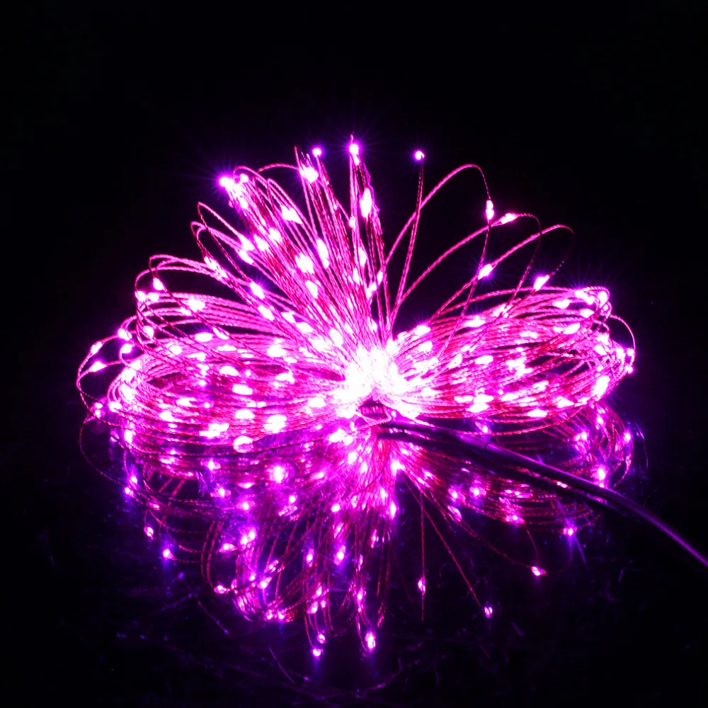 10M/33FT 100LED Silver Wire String Fairy Light DC 12V For Christmas Wedding Party LED Lights Room Decoration High Quality