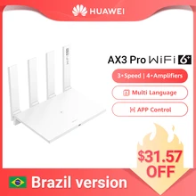 Brasil versão huawei wifi ax3 pro quatro amplificadores (aka ax3 quad core) wifi 6 + roteador sem fio wifi 5 ghz repetidor 3000 mbps nfc