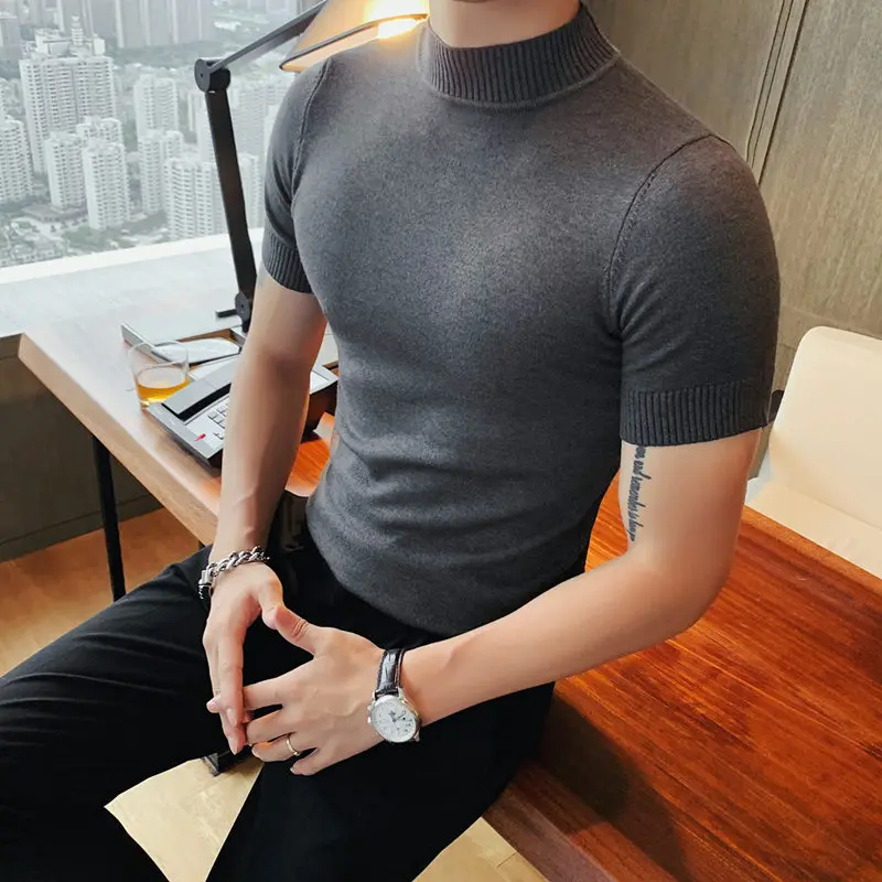 2021 Summer Fashion Slim Fit Knitted T 
