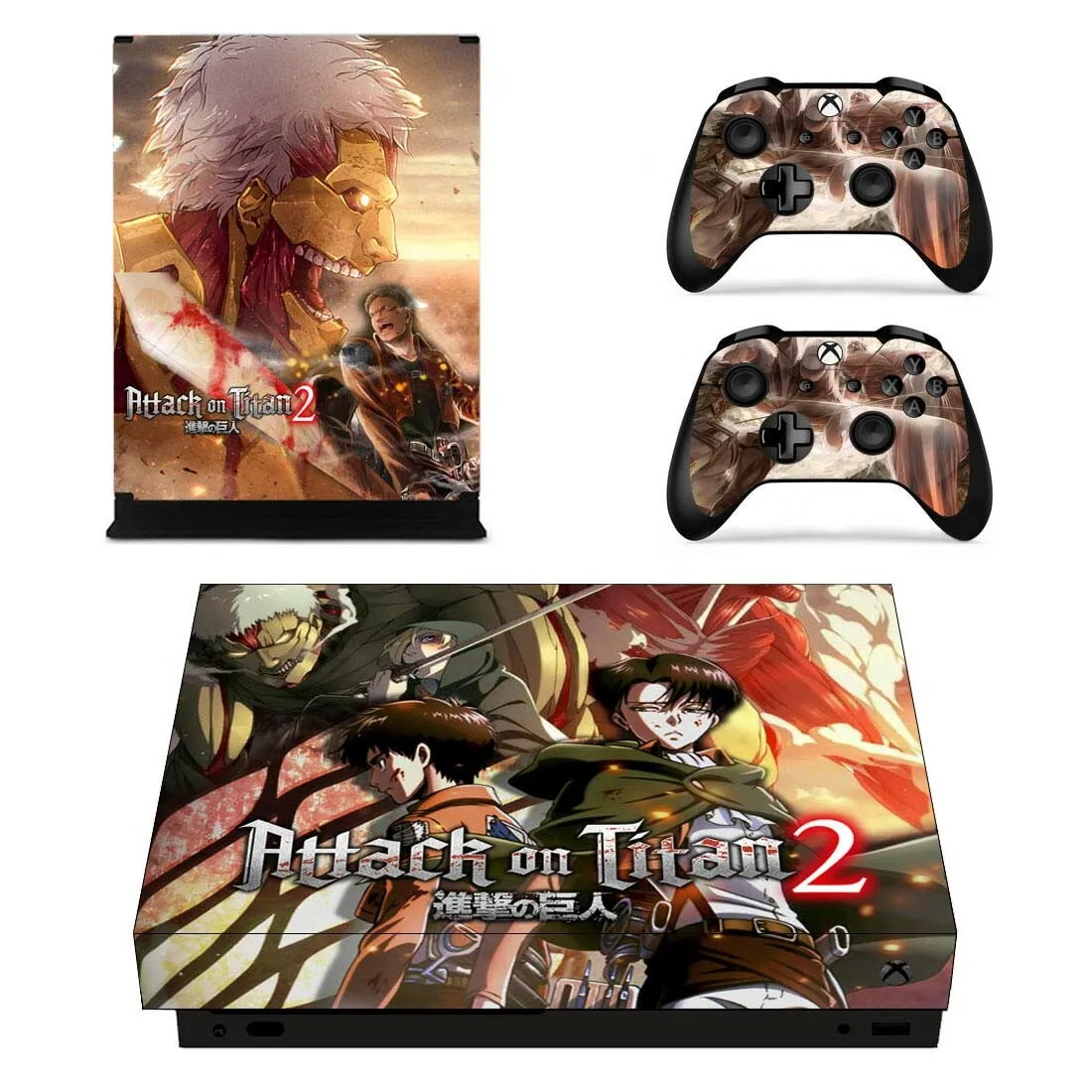 Attack on Titan 2 стикер s для Xbox One X виниловые наклейки на кожу наклейки Pegatinas для Xbox one X консоли пульта дистанционного управления скины
