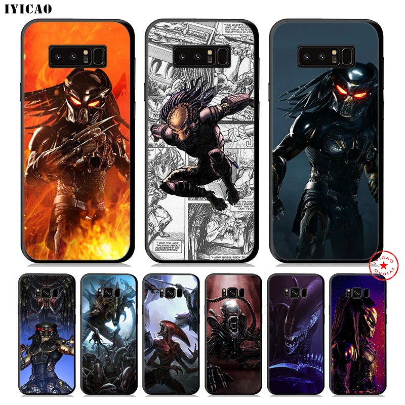 IYICAO Alien Vs Predator Soft Phone Case for Samsung Galaxy S10e S10 S9 S8 Plus S6 S7 Edge Note 10 9 8 |