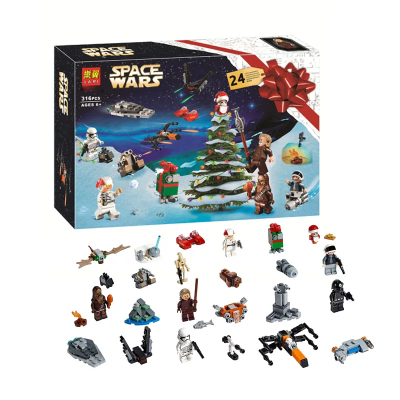 

316 Pcs Compatible with legoinglys 75245 Star Wars Advent Calendar series Building Blocks Bricks Kids Toys Christmas gifts