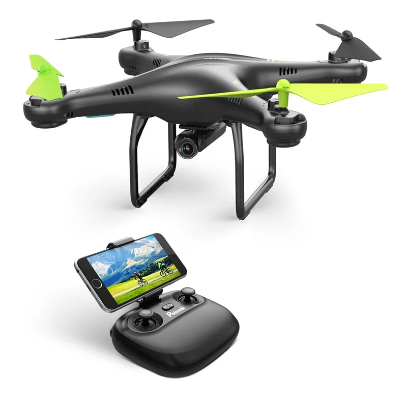 Potensic U42 RC Дрон с HD камерой Профессиональный FPV Дрон складной Квадрокоптер один ключ возврат дроны - Цвет: Черный