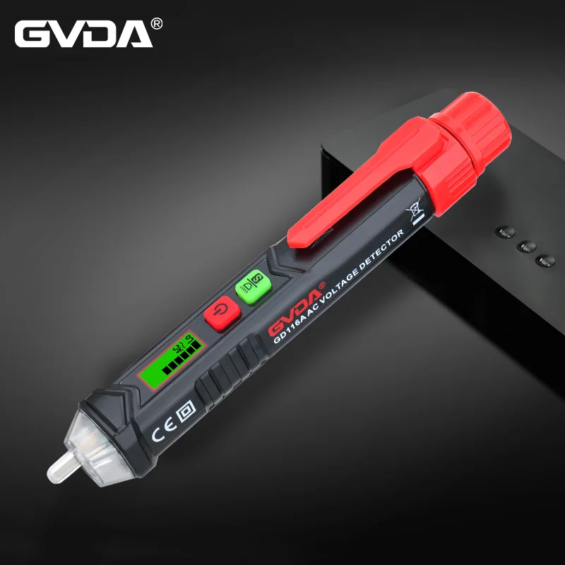 Gvda-デジタル電圧計,非接触,インテリジェント電圧計,12〜1000V,電気テスト,音,LEDライトアラーム AliExpress