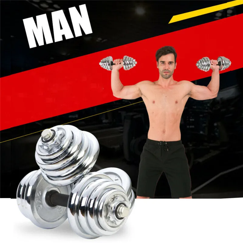 

10KG Mancuernas GA Adjustable Cast Iron 1 Pair Total 22Lbs Cast Iron Gym Strength Weight Dumbbells Set Fitness Weight Training