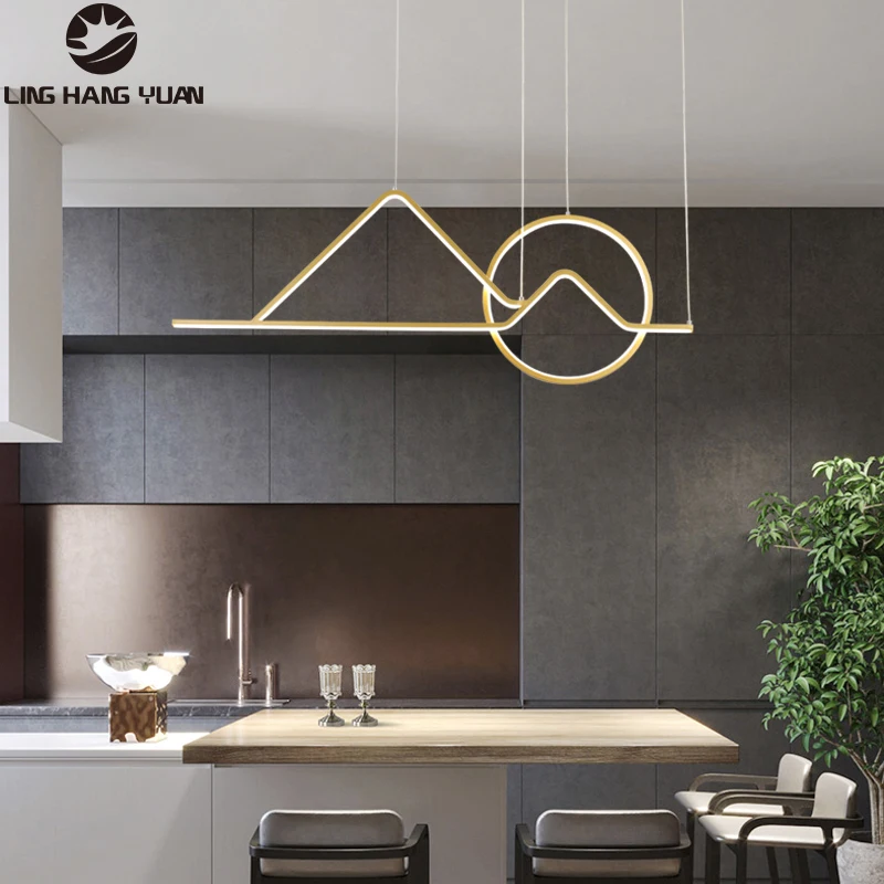 

Minimalist Led Chandelier Home Decor Lighting modern Creative Hall Living Room Restaurant Indoor Lighting Fixtures Gold Black