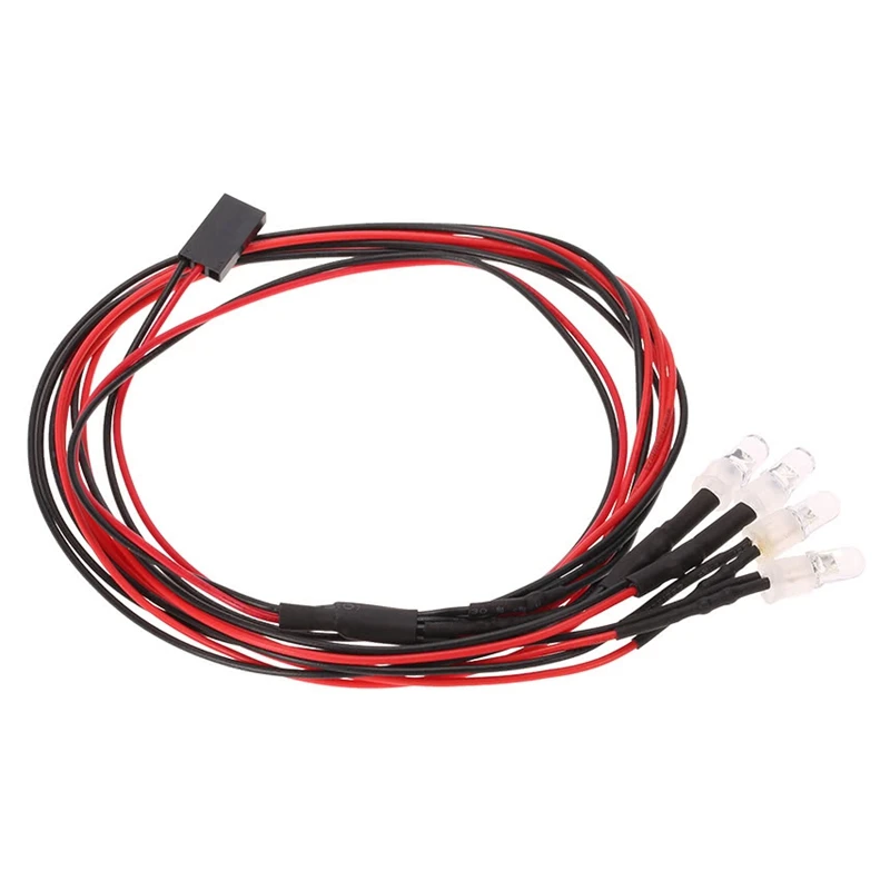 4 светодиодный комплект ламп 2 Белый красный для 1/10 1/8 Traxxas HSP Redcat RC4WD Tamiya Axial SCX10 D90 HPI