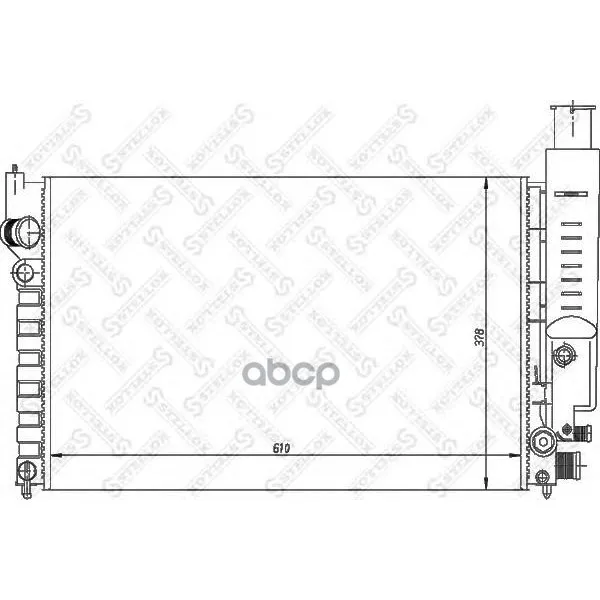 10-25126-Sx_радиатор Системы Охлаждения! Peugeot 405 1.6-1.9d 87-92 Stellox 1025126sx Stellox арт. 1025126SX