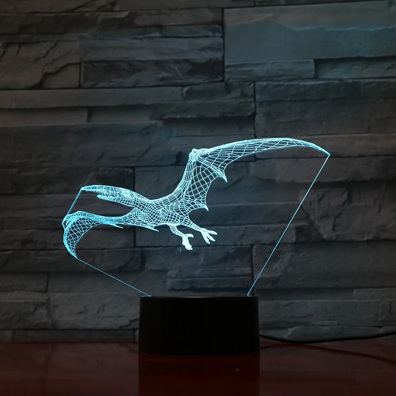 3D-1267 Летучая Мышь Дизайн 3D лампа ночник USB/батарея работает Led ночник лампа визуальный световой эффект прекрасный подарок