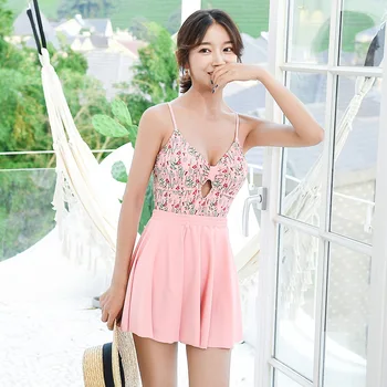 

Women's One-Piece Swimsuit Swimwear Push Up One Piece Women 2019 For Full Bikini Swim Suit Swimsuits With Skirt Sexy Animal
