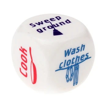 

1Pcs x 6 Side Funny Couples Families Housework Distribution Party Drink Decider Dice Game FJ88