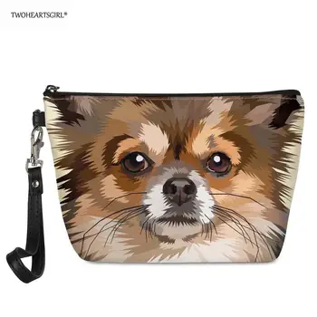 

Women Small Waterproof Makeup Bag Pomeranian Print Travel Beauty Cosmetic Bag Organizer Case Necessaries Make Up Toiletry Bag