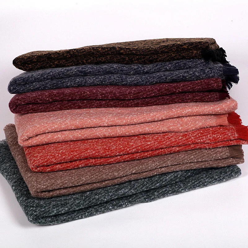 

Fashion Thick Warm New Style Loop Yarn Scarf Monochrome Flash Versatile Faux Cashmere Women's Long Scarf