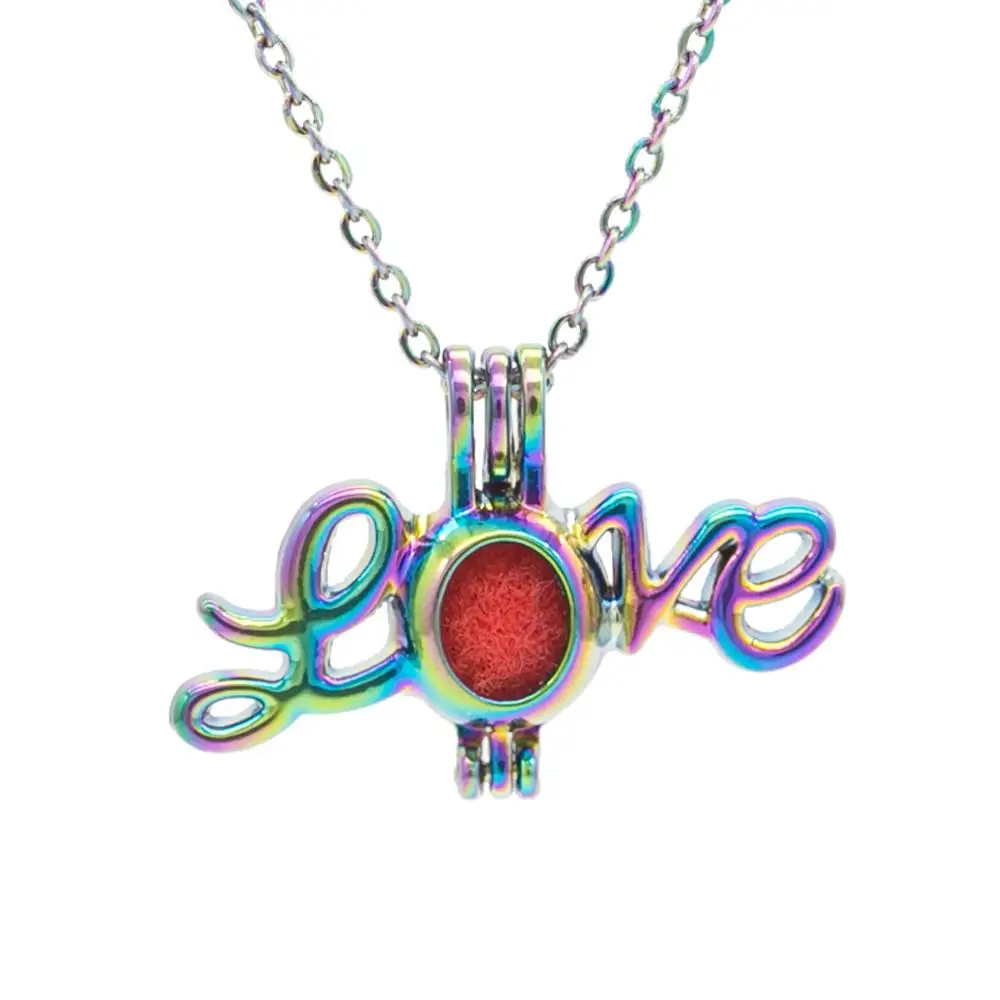 1pcs Rainbow Love Pearl Cages Pendant Essential Oil Diffuser Jewelry Making Locket Necklace Charms DIY | Украшения и аксессуары