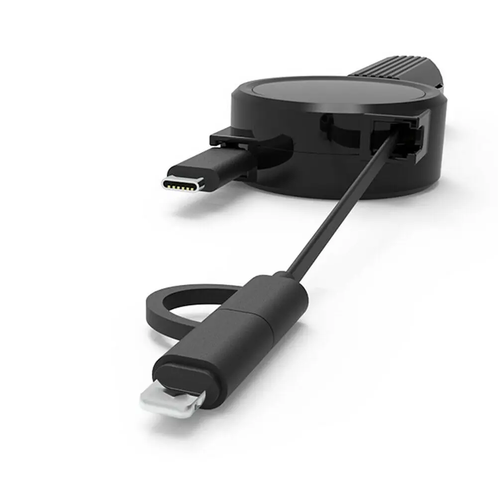 3 в 1 Автомобильное зарядное устройство для samsung для iPhone Android Micro usb type C портативный кабель Usb кабель с многофункциональным телескопическим кабелем