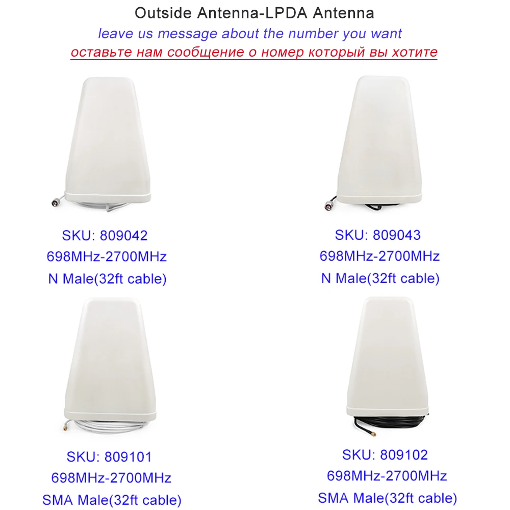 Внутренняя штыревая/панельная/потолочная антенна наружная Yagi/Omni/LPDA антенна для сотового телефона усилитель сигнала повторитель усилитель N/SMA разъем - Цвет: LPDA Antenna