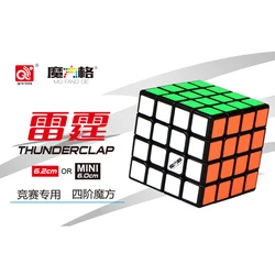 Qiyi thunderclap 4x4x4 cubing velocidade quebra cabeça mágico strickerless 4x4 colorido cubo magico 62mm tamanho brinquedos educativos para crianças
