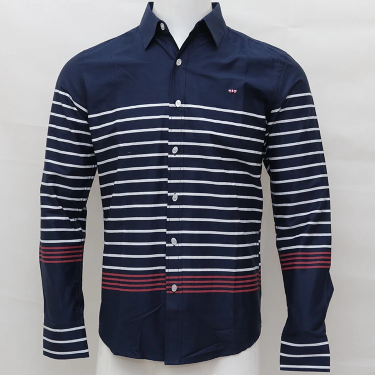 Синий Рубашка с вышивкой homme camisa masculina для мужчин; платье с длинными рукавами; рубашки из хлопка; Social hombre eden park; регби; chemises; Повседневная рубашка - Цвет: Синий
