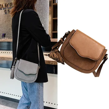 

Beibaobao Women's Bags Fashion Tassel Shoulder Bag Ladies Saddle Messenger Bags For Women 2019 Luxury Crossbody Handbags Design